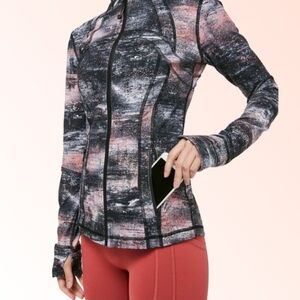 Lululemon Athletica Define Jacket Pink & Black Patterned Full-Zip Jacket